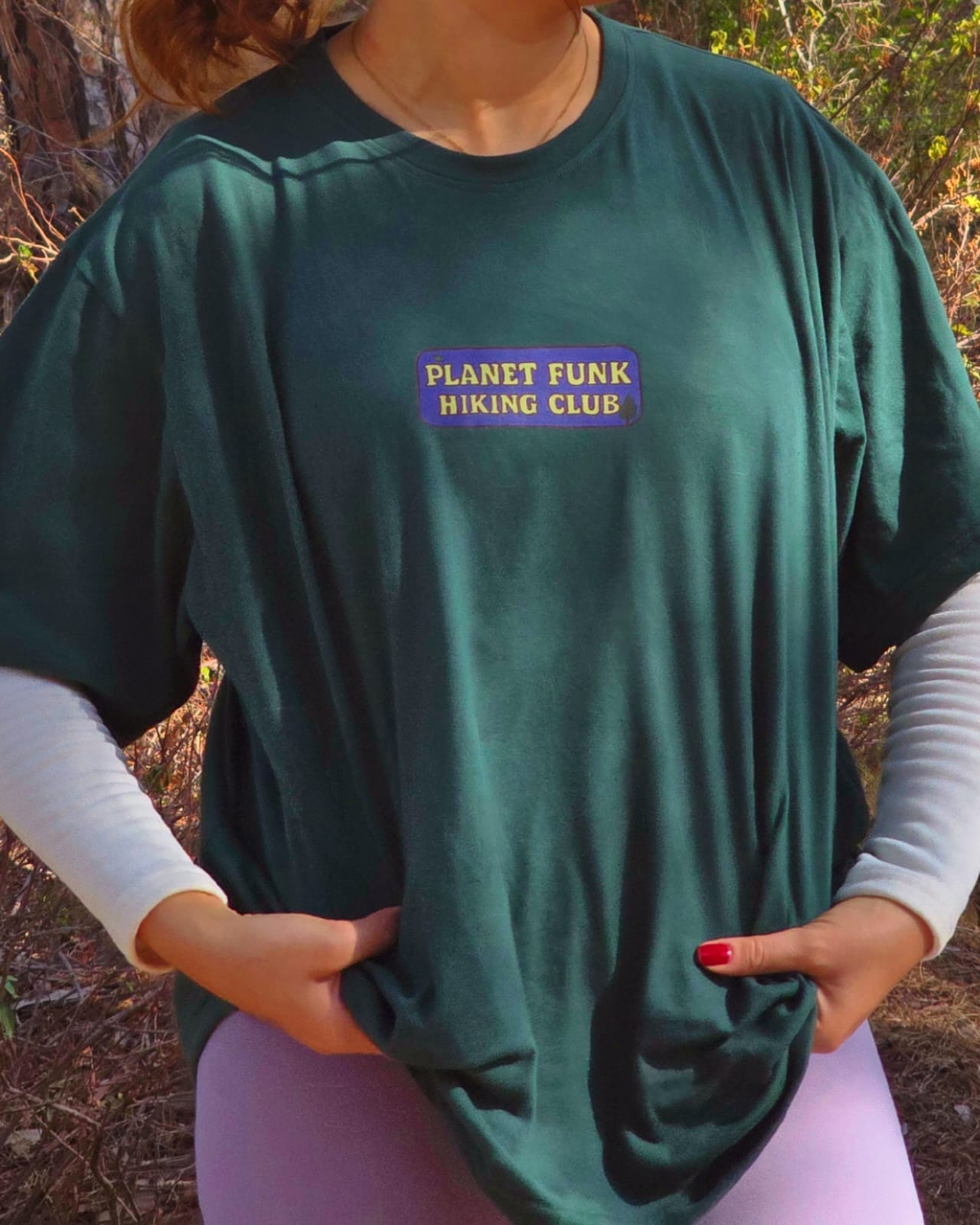 Green "PF Hiking Club" T-Shirt
