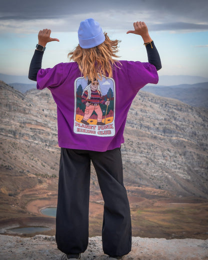 Purple "PF Hiking Club" T-Shirt